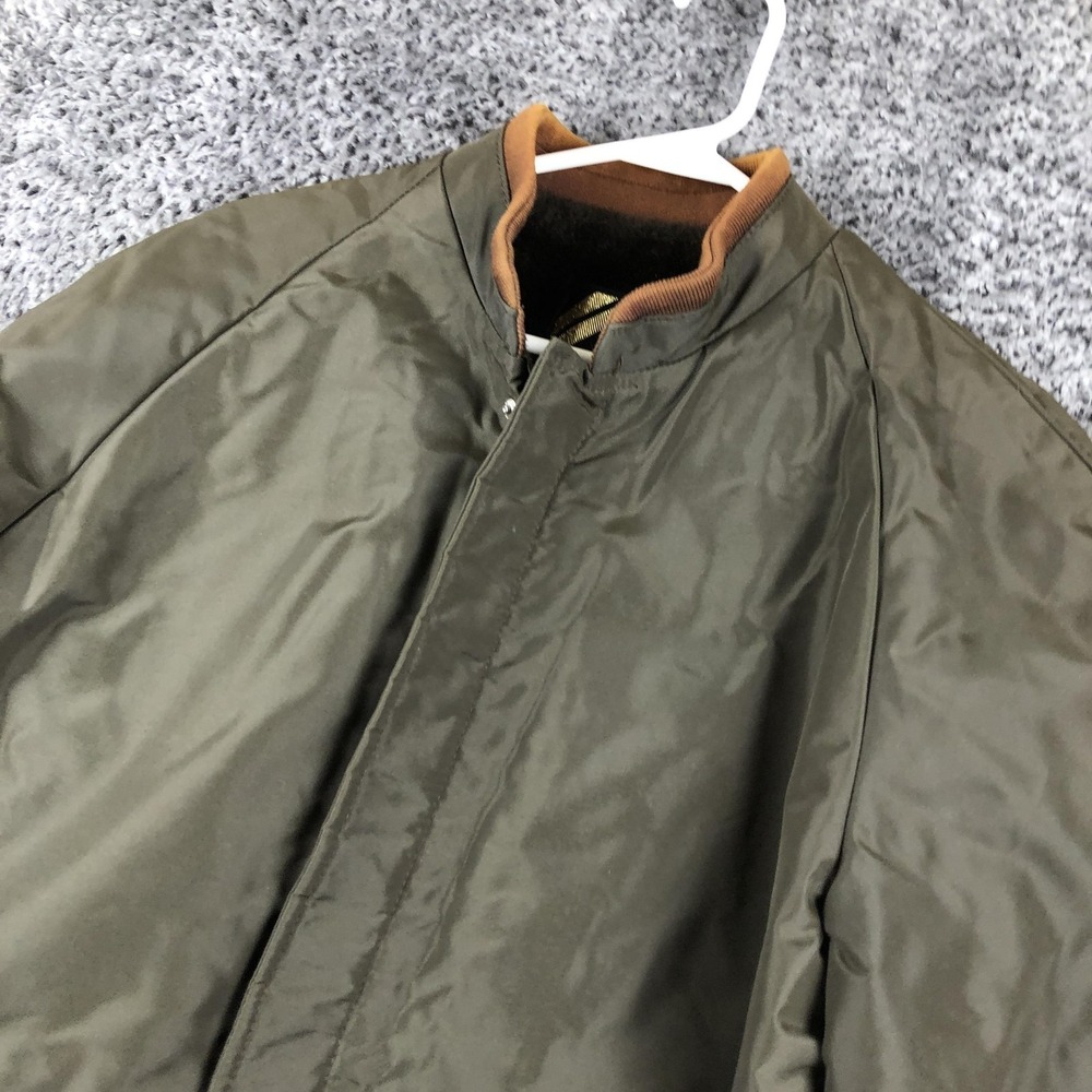 Vintage Sears Coat Mens MT Green Nylon Lined Insulated Parka Workwear‎ Outdoor